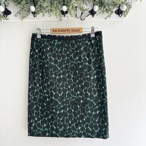 Boden Green Black Pencil Skirt Career Work Corporate Size 10 W7024